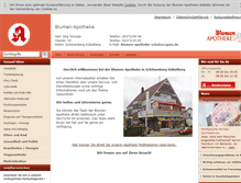Tablet Screenshot of blumen-apotheke-schoenenberg.de